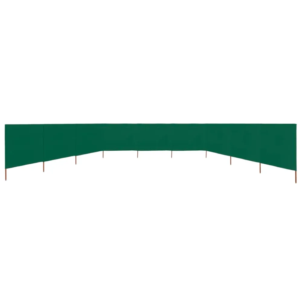 Brises-vue paravent 9 panneaux tissu 1200 x 160 cm vert 02_0008865