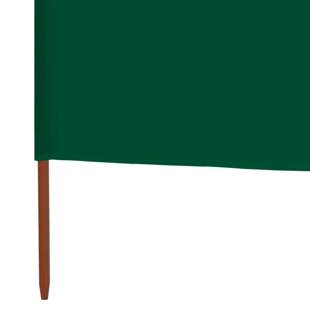 Brises-vue paravent 3 panneaux tissu 400 x 80 cm vert 02_0008817