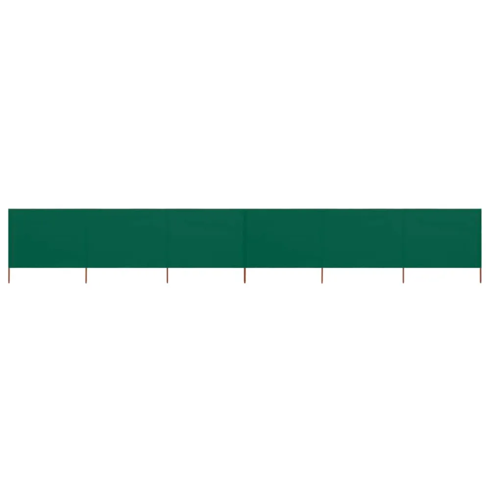 Brises-vue paravent 6 panneaux tissu 800 x 120 cm vert 02_0008841