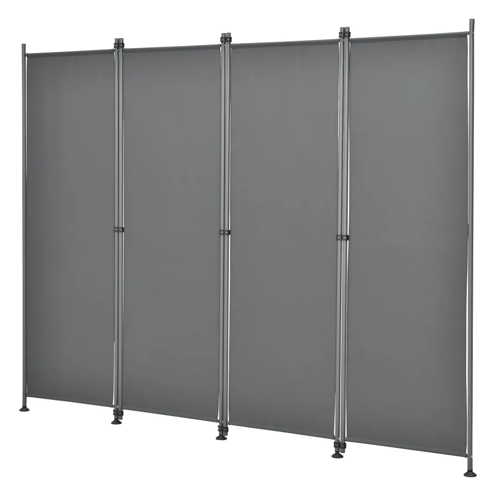 Brise-vue à 4 panneaux tissu synthétique 215 x 170 cm gris ardoise 03_0006552