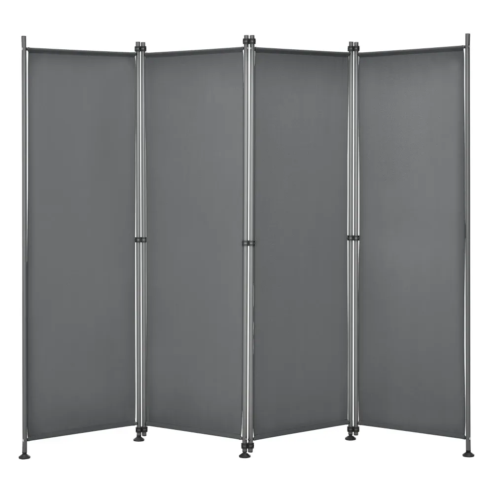 Brise-vue à 4 panneaux tissu synthétique 215 x 170 cm gris ardoise 03_0006552