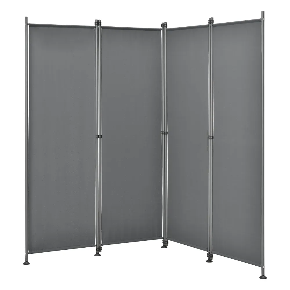 Brise-vue à 4 panneaux tissu synthétique 215 x 170 cm gris ardoise 03_0006552