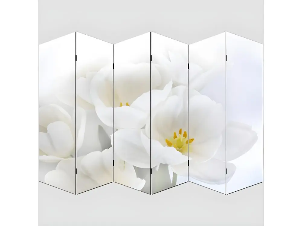 Paravent 6 panneaux pans séparateur de pièce 180x240cm motif orchidee PAR04008