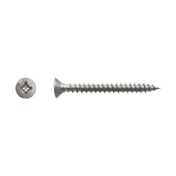 Vis pour panneaux agglomérés tête fraisée Pozidriv® Inox A4 - 4,5 x 20 mm - BIVI