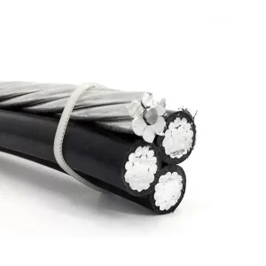500' 4-4-4-4 Hackney En métal léger Quadruplex Overhead Service Drop Cable