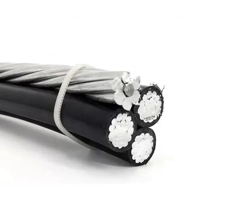 500' 4-4-4-4 Hackney En métal léger Quadruplex Overhead Service Drop Cable