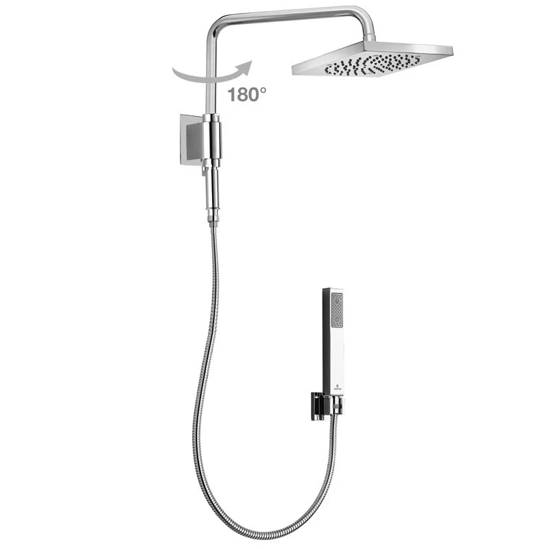 Bossini bras de douche pivotant carré Cube Rénovation art. 5H73720
