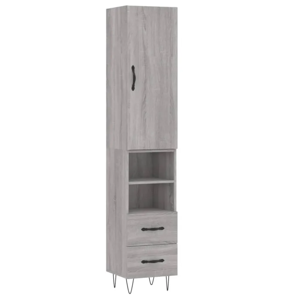 Buffet bahut commode armoire meuble de rangement organisateur cuisine salle de séjour salon haut sonoma 34,5 x 34 x 180 cm...