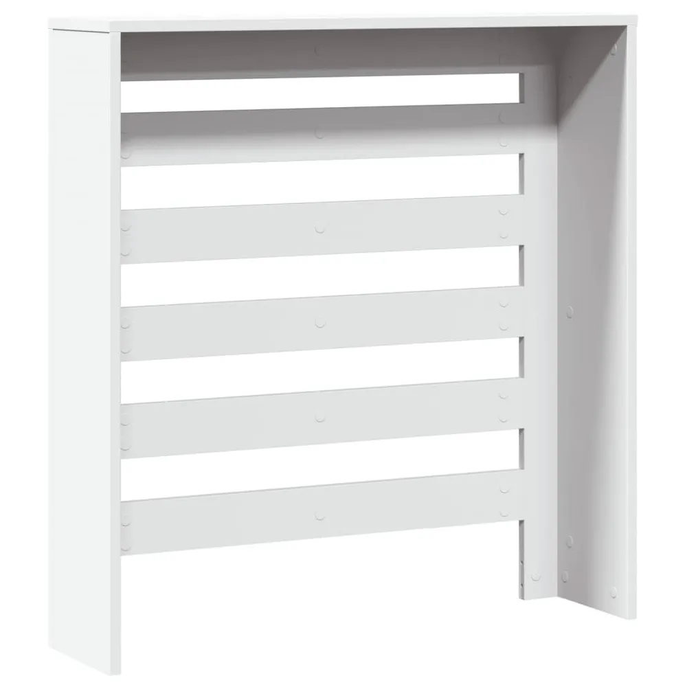 Cache-radiateur blanc 78x20x82 cm bois d'ingénierie