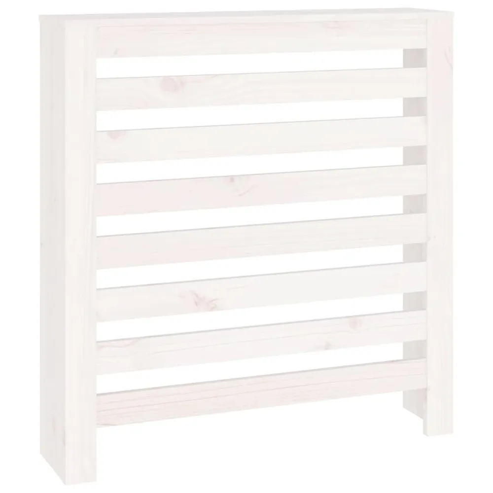 Cache-radiateur Blanc 79,5x19x84 cm Bois massif de pin