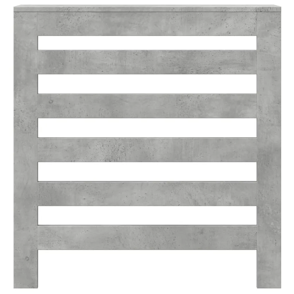Cache-radiateur gris béton 78x20x82 cm bois d'ingénierie