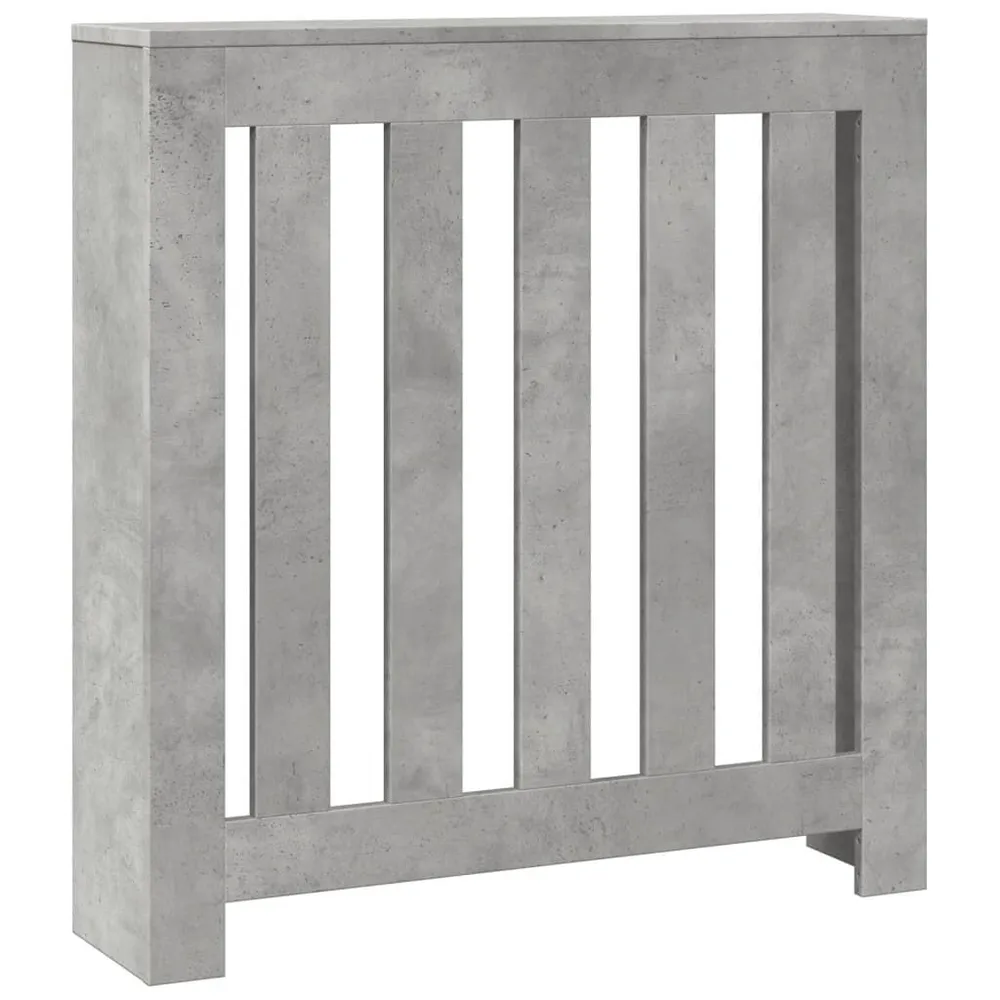 Cache-radiateur gris béton 78x20x82 cm bois d'ingénierie