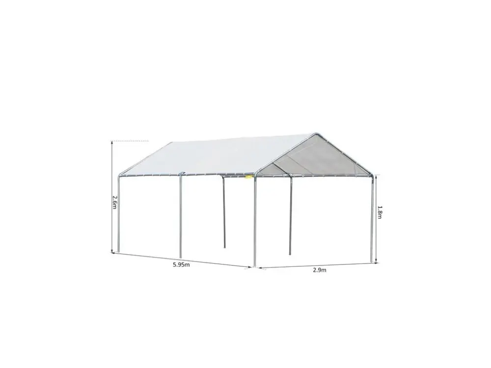 Carport auvent pour voiture COVER blanc