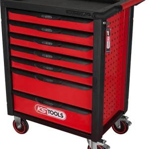 Chariot d'atelier KS Tools RACINGline NOIR/ROUGE avec 7 tiroirs 826.0007 acquérir à bas prix