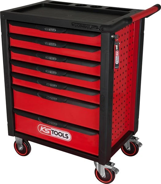 Chariot d'atelier KS Tools RACINGline NOIR/ROUGE avec 7 tiroirs 826.0007 acquérir à bas prix