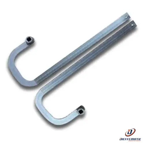 Coppia Di Bracci Curvi Sp.6 Mm Con Bussola 20X20 Mm Benincà Mark.C6 909906991