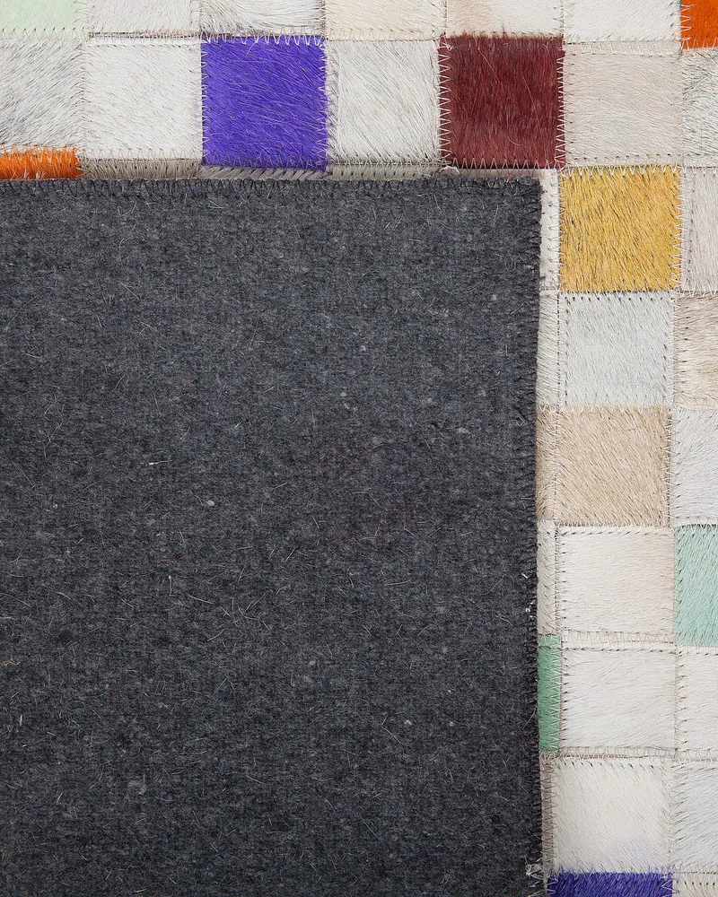 Cowhide Area Rug 140 x 200 cm Multicolour ADVAN