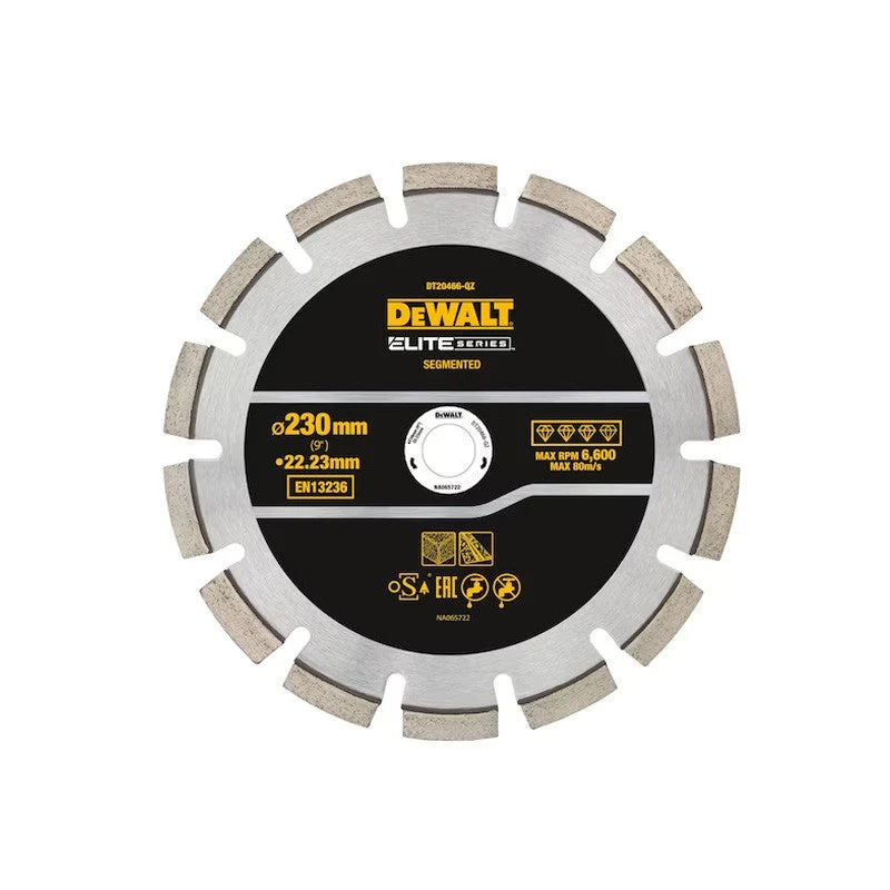 Disque diamant Ø230x22,23mm ÉLITE DEWALT DT20466-QZ pour béton asphalte