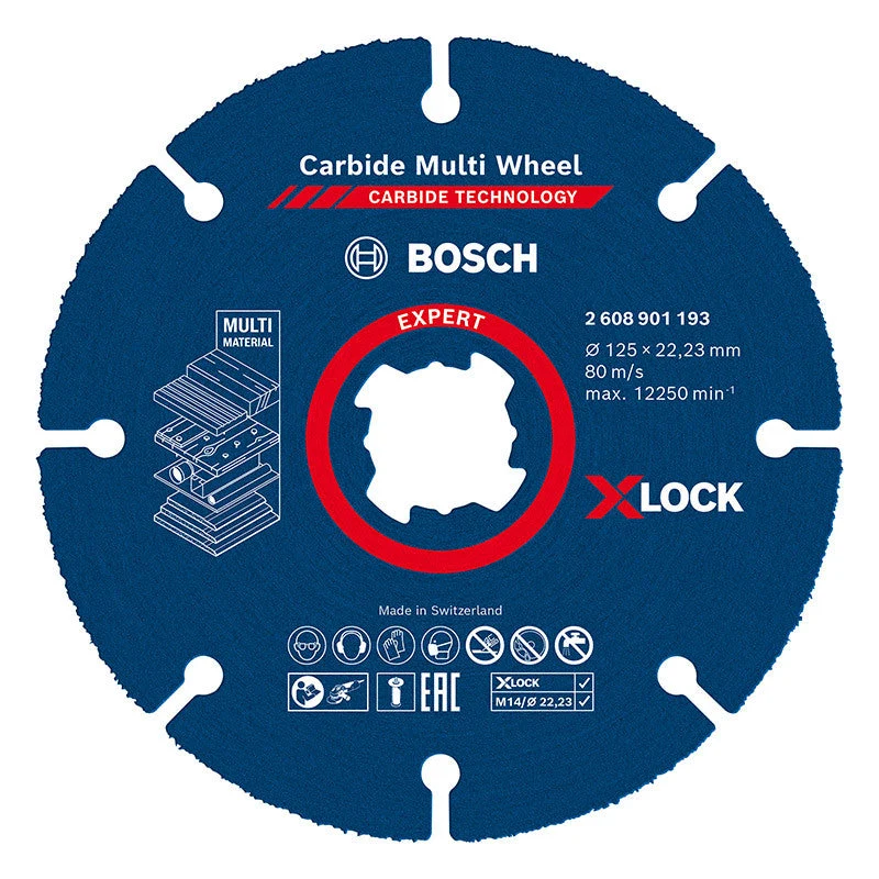 Disque à tronçonner BOSCH 2608901193 X-LOCK Expert Carbide Divers Wheel 125 mm, 1 mm, 22,23 mm