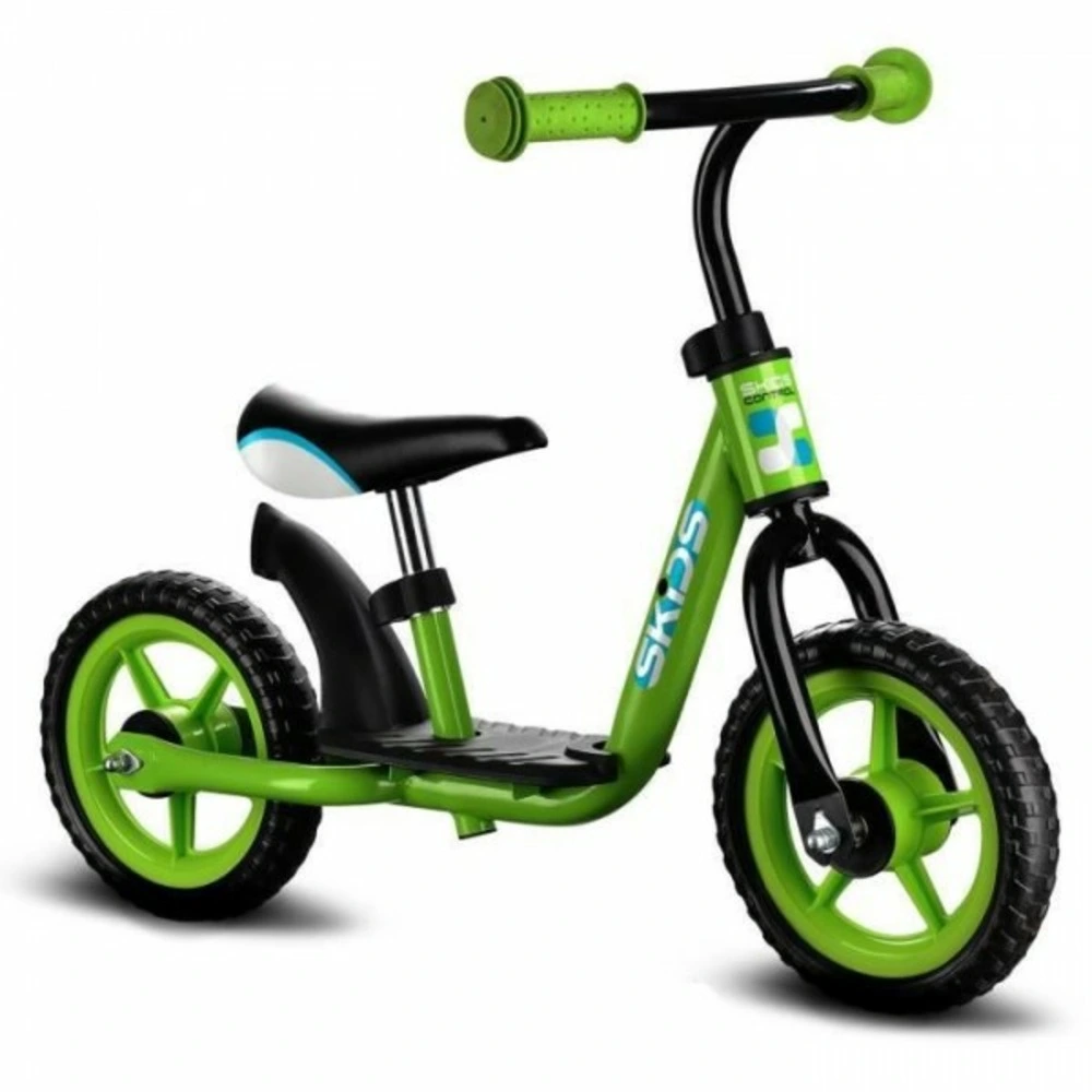 Draisienne velo avec repose-pieds - vert - skids control