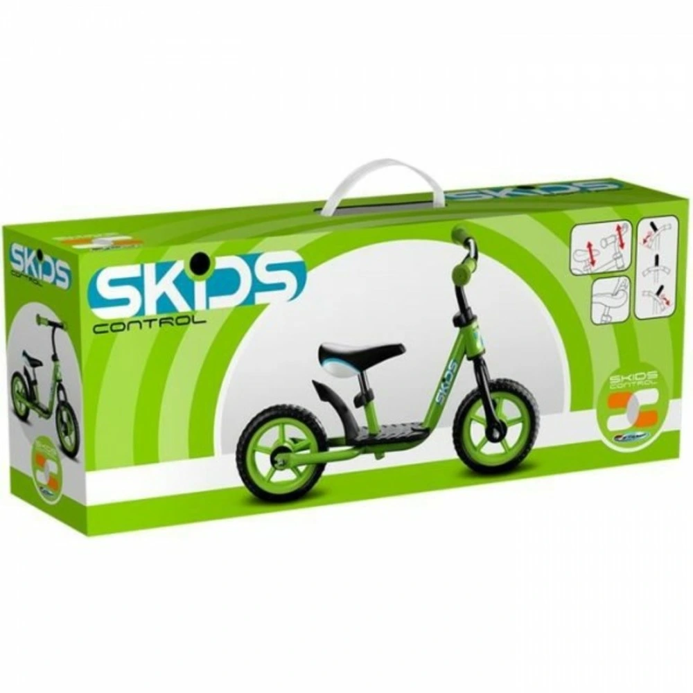 Draisienne velo avec repose-pieds - vert - skids control