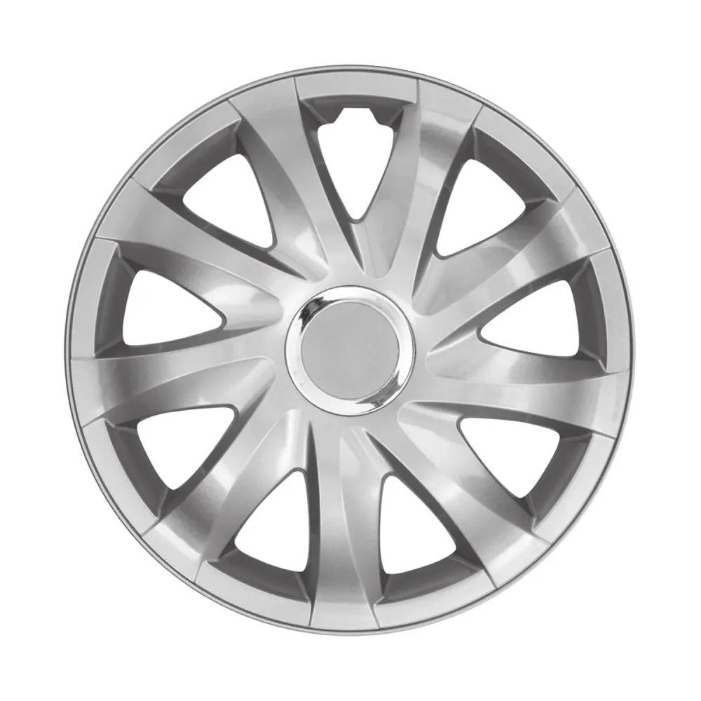Enjoliveurs 15 " NRM DRIFT ARGENTÉ laqués 4 pièces argent