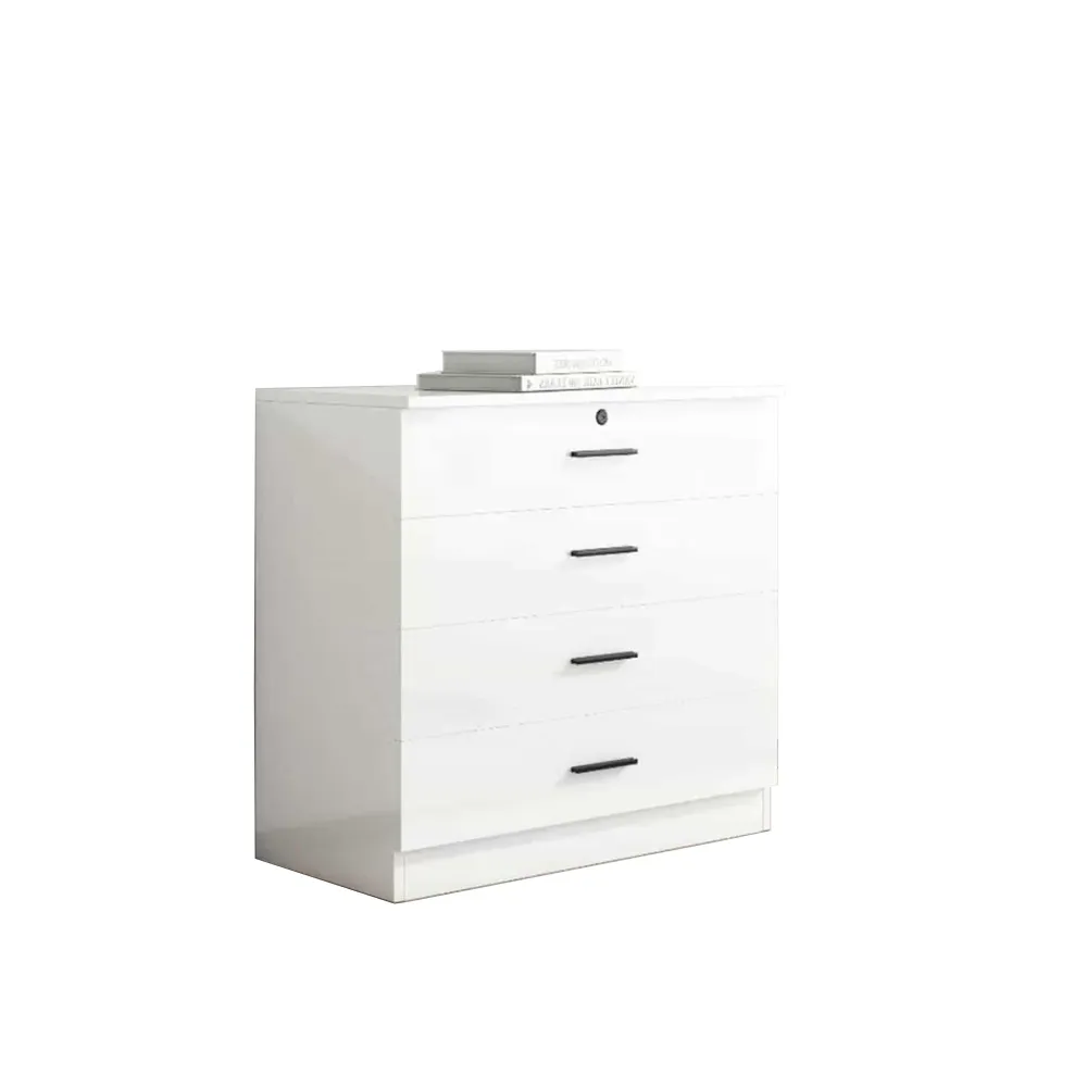 Exotic Designs High Gloss 4 Drawer Chest Drawers