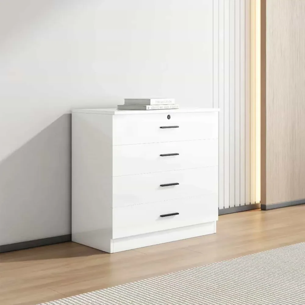 Exotic Designs High Gloss 4 Drawer Chest Drawers