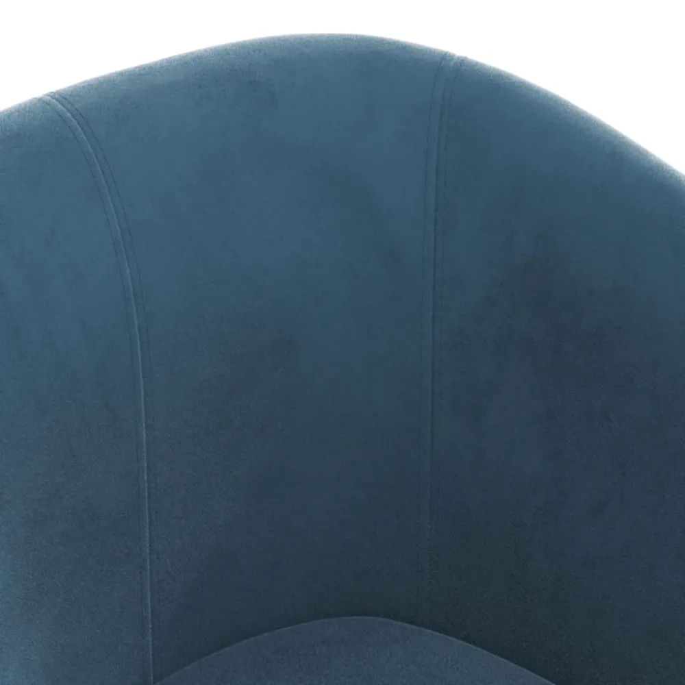 Fauteuil lounge assise confortable design moderne avec repose-pied en velours bleu noir DEC026418