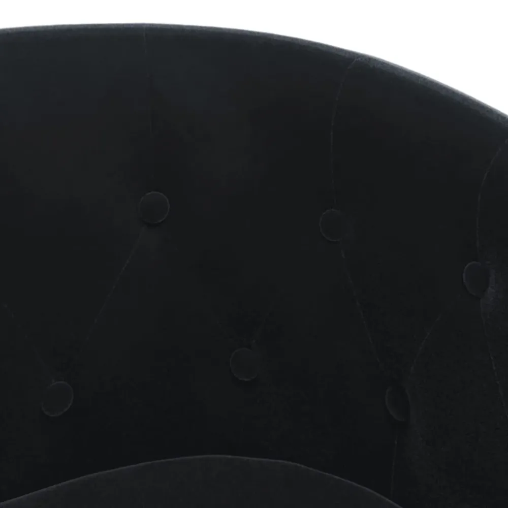 Fauteuil lounge design novateur avec repose-pieds dossier arrondi en velours noir DEC026841