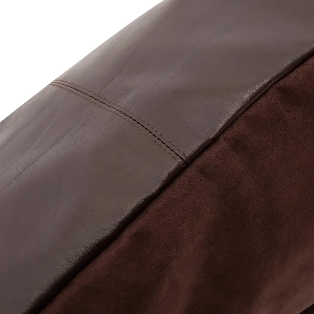 Four Panel Simili-cuir Cushion Cover - Choco - 60x60