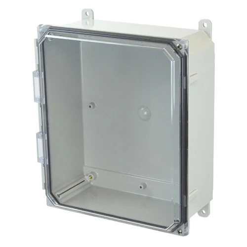 10 Inch Width POLYLINE AMP Series JIC Size Polycarbonate Enclosure Clair Covers AMP1204CCH