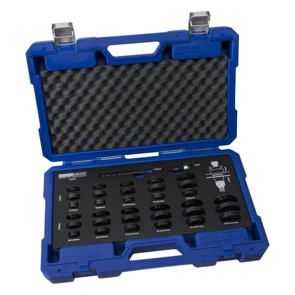 Jeu d'outils de poinçonnage Stahlmaxx pour PDC 17 - 404 mm dans un insert en mousse XXL-120591 magasiner à bas prix