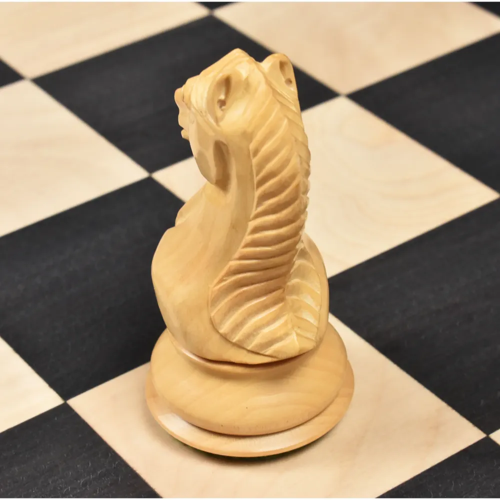 Jeu d'échecs 4" Majestic Series Staunton - Pièces d'échecs uniquement - Dupliqué poids en Buis ébénisé