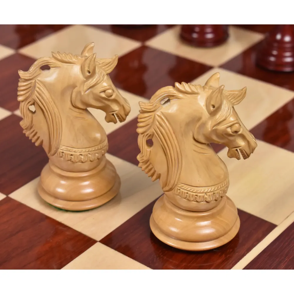 Jeu d'échecs Prestige Raffiné Staunton 4.6" - Pièces d'échecs uniquement - Palissandre Bud - Triple lestage