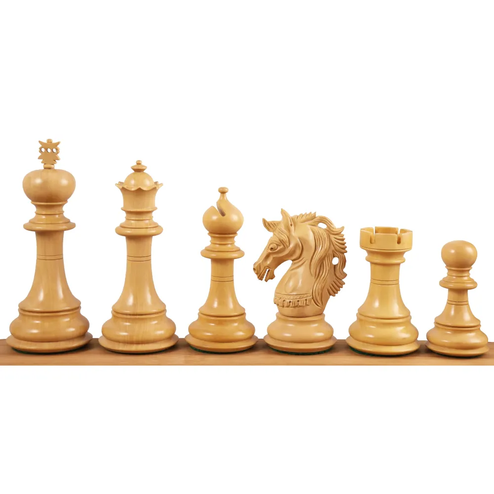Jeu d'échecs Prestige Raffiné Staunton 4.6" - Pièces d'échecs uniquement - Palissandre Bud - Triple lestage