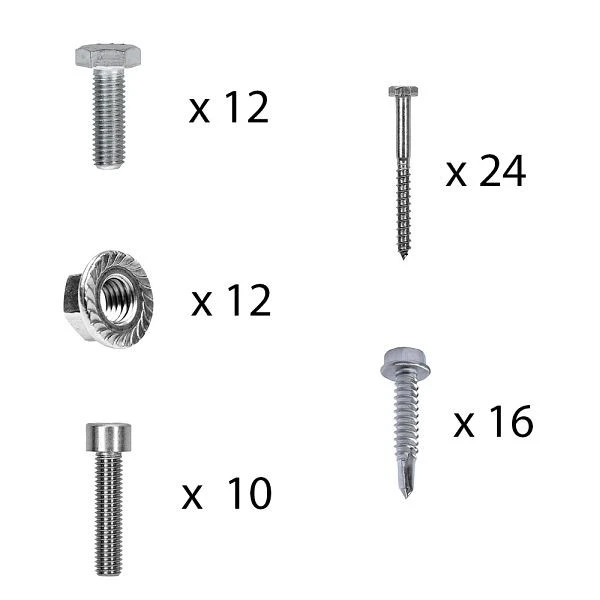 Kit de fixation Offgridtec avec crochet de toit à queue lisse pour installation sur toit en pente 4 panneaux solaires haut...