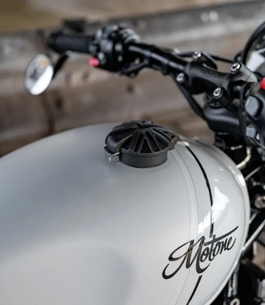 Kit Monza Deckel "Union Jack" für Triumph und HD - SCHWARZ