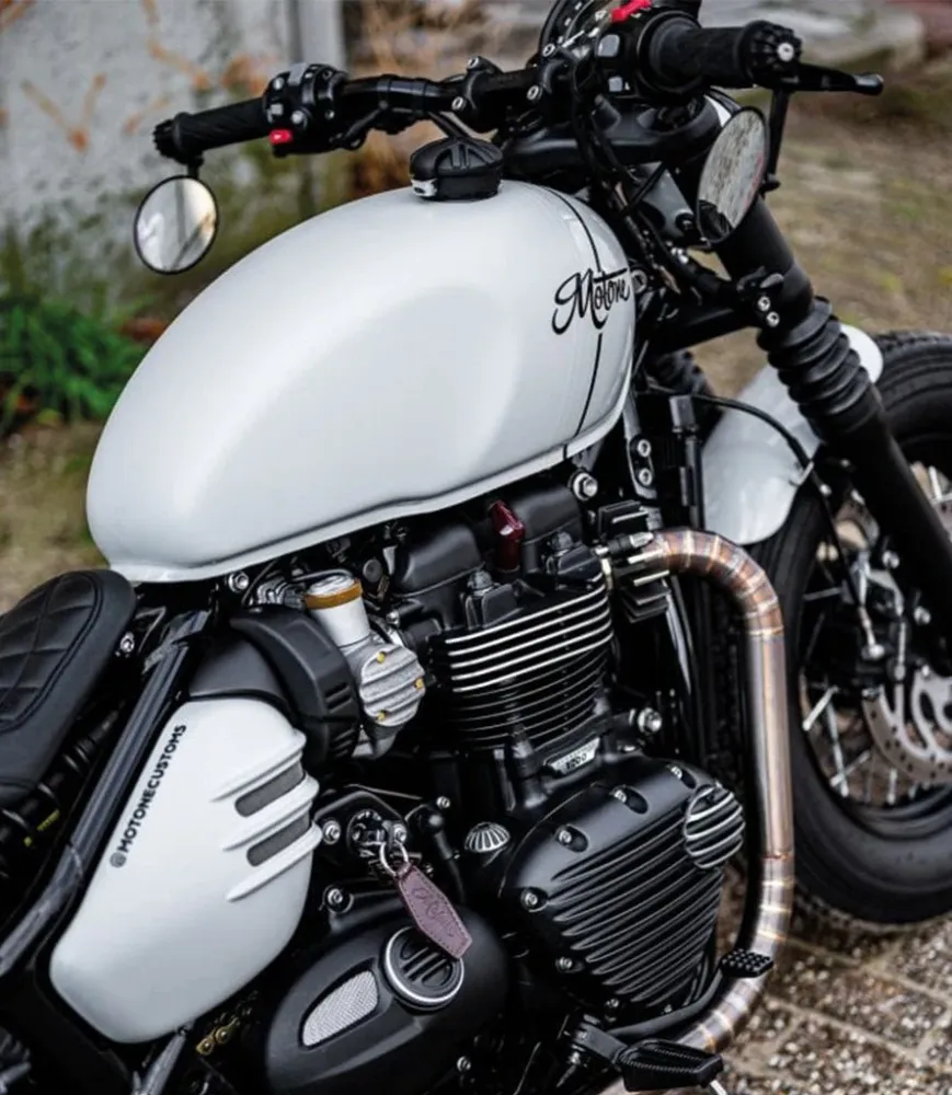 Kit Monza Deckel "Union Jack" für Triumph und HD - SCHWARZ