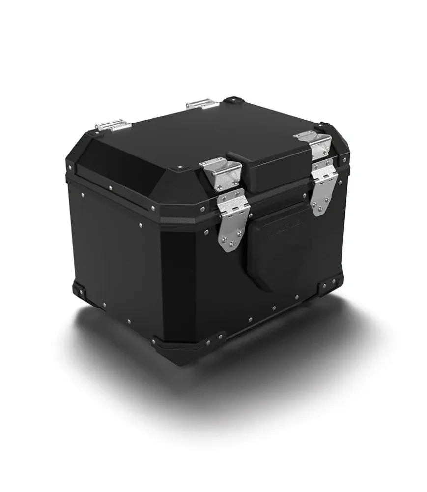 Kit Motorradtopcase mit Platte für Himalayan 450 Schwarz