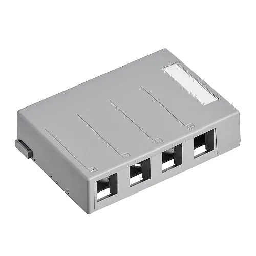 Leviton 4-Port QUICKPORT Surface-Mount Box Cendre 41089-4GP