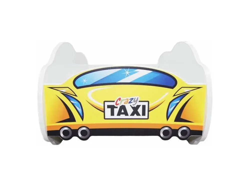 Lit voiture taxi jaune 70x140 - Sommier et matelas inclus