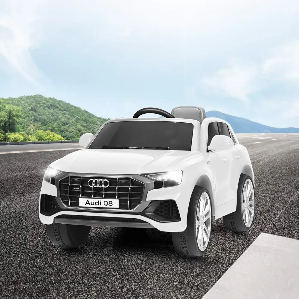 Macchina Elettrica Audi Q8 Bianca 12v 4,5ah 116x73x54cm