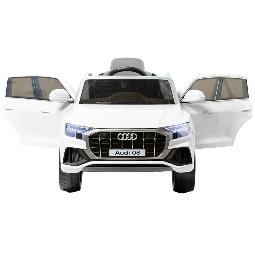 Macchina Elettrica Audi Q8 Bianca 12v 4,5ah 116x73x54cm