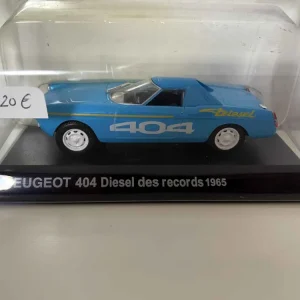 Peugeot 404 Diesel des records de 1965 (voiture bleue)