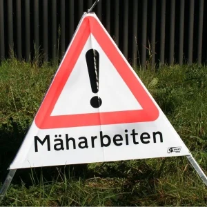 Plaque pliante Garant 700 mm Vz 101 (!) Et texte "Mäharbeiten" 021611-10 se procurer à bas prix