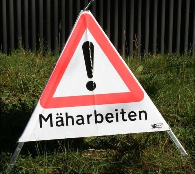 Plaque pliante Garant 700 mm Vz 101 (!) Et texte "Mäharbeiten" 021611-10 se procurer à bas prix