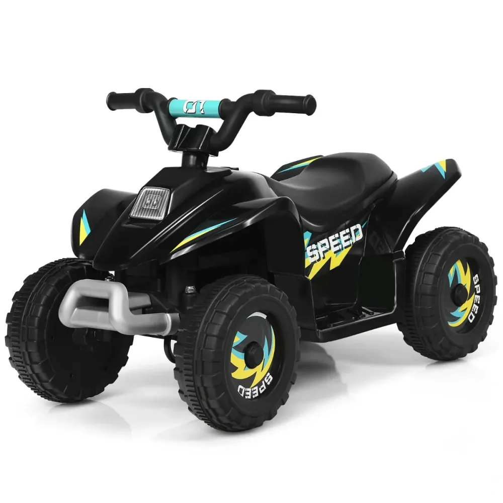 Quad buggy électrique pour enfant 73 x 40 x 44,5 cm marche avant/arrière design adapté en PP noir 20_0013327