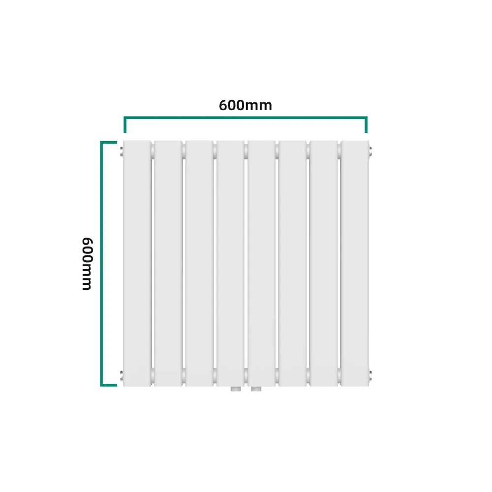 Radiateur à panneaux design dupliqué 809 watts acier 60 x 60 cm blanc 03_0010485