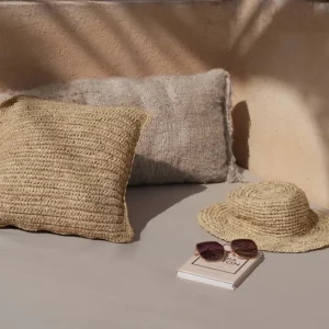 Raffia Flores Cushion Cover Square - Sain - 40x40